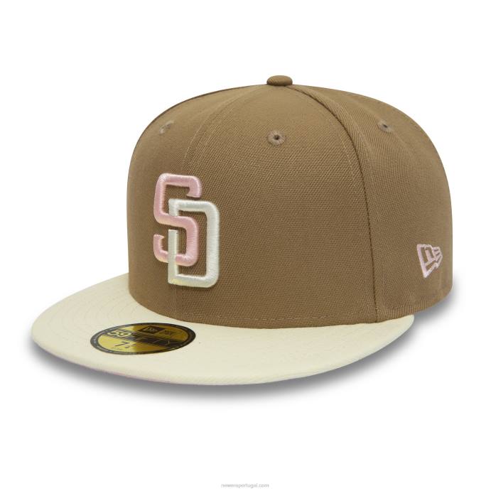 FFTN1345 New Era san diego padres 40º aniversário boné cáqui 59fifty