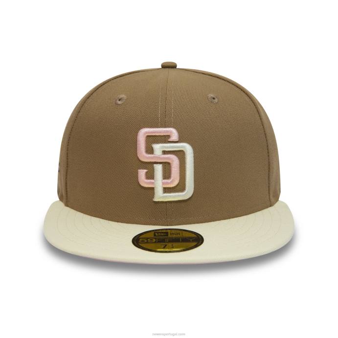 FFTN1345 New Era san diego padres 40º aniversário boné cáqui 59fifty