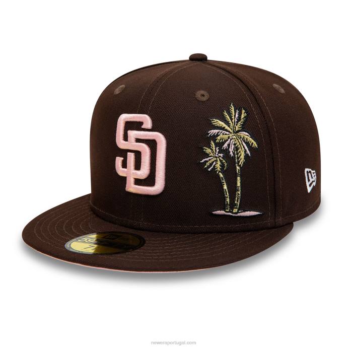FFTN1346 New Era san diego padres 2016 all star game brown 59fifty boné justo