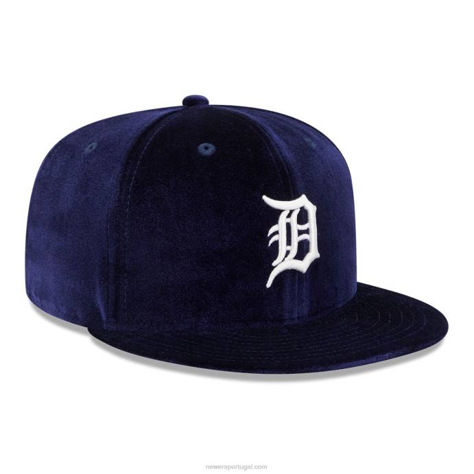 FFTN1347 New Era boné justo Detroit Tigers de veludo marinho 59fifty