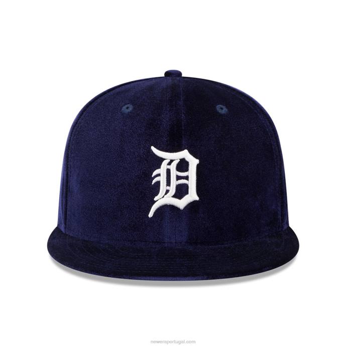 FFTN1347 New Era boné justo Detroit Tigers de veludo marinho 59fifty