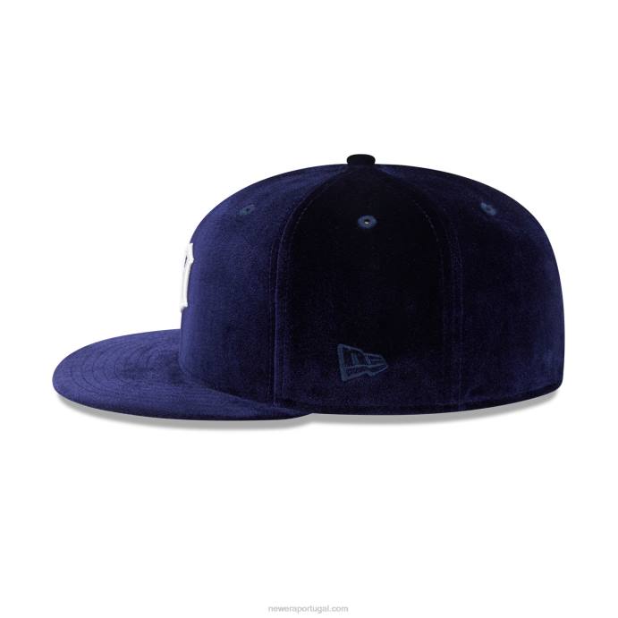 FFTN1347 New Era boné justo Detroit Tigers de veludo marinho 59fifty