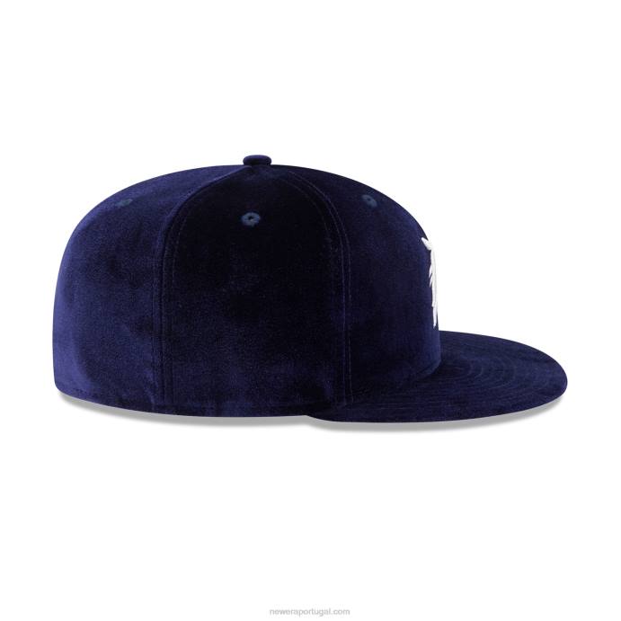 FFTN1347 New Era boné justo Detroit Tigers de veludo marinho 59fifty