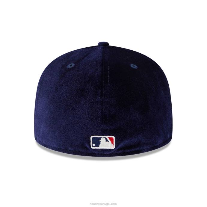 FFTN1347 New Era boné justo Detroit Tigers de veludo marinho 59fifty