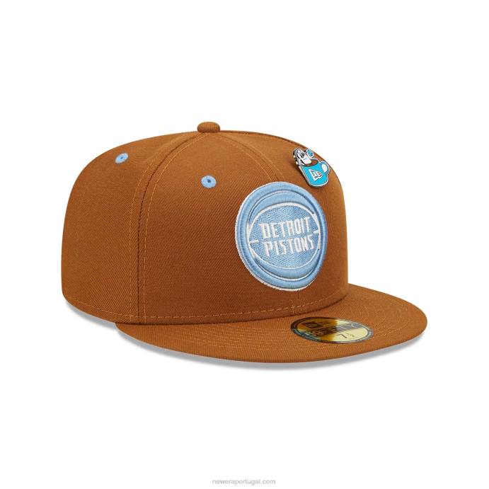 FFTN1348 New Era detroitpistons hot cacau 59fifty cap ajustado