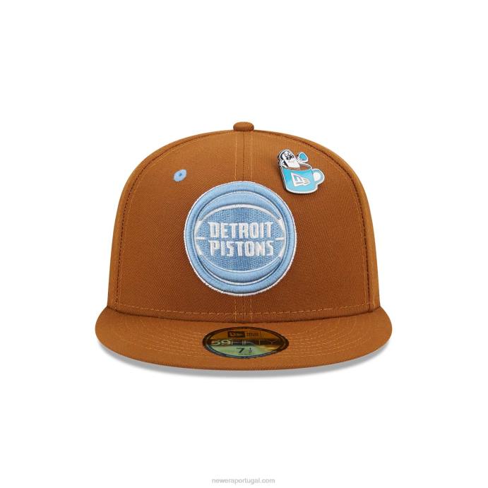 FFTN1348 New Era detroitpistons hot cacau 59fifty cap ajustado