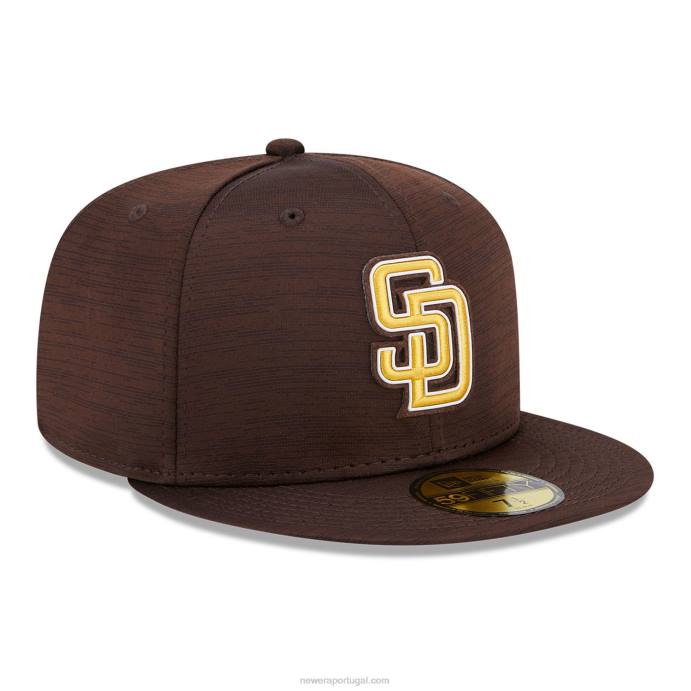 FFTN134 New Era san diego padres mlb clubhouse boné marrom 59fifty