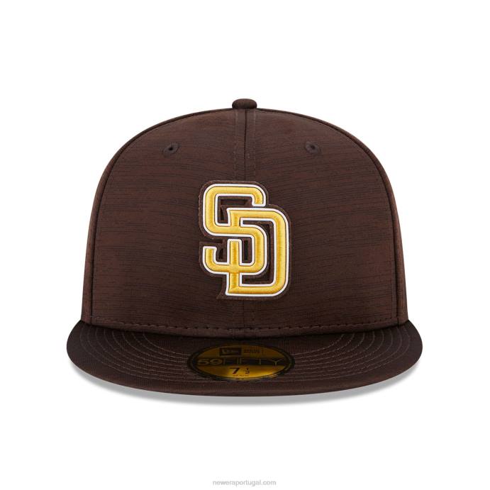 FFTN134 New Era san diego padres mlb clubhouse boné marrom 59fifty