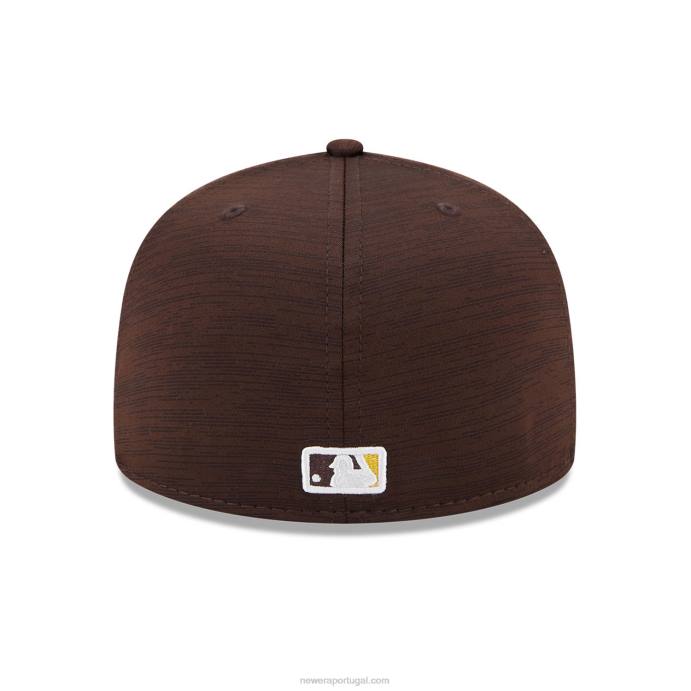 FFTN134 New Era san diego padres mlb clubhouse boné marrom 59fifty