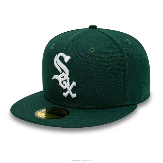 FFTN1350 New Era boné justo chicago white sox verde floresta 59fifty