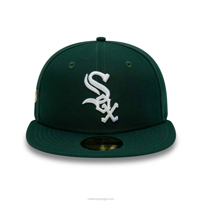 FFTN1350 New Era boné justo chicago white sox verde floresta 59fifty