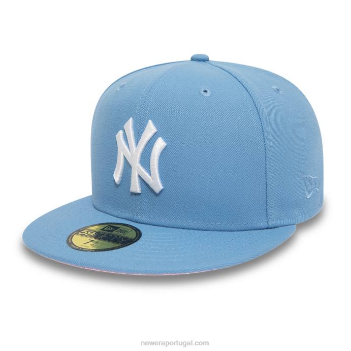 FFTN1351 New Era boné New York Yankees azul pastel 59fifty