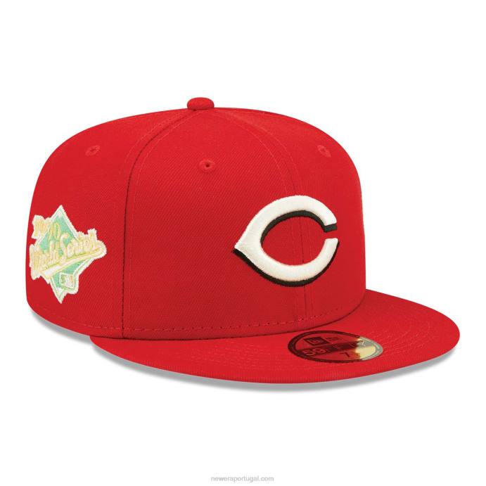 FFTN1353 New Era Boné Cincinnati Reds Citrus Pop Red 59Fifty