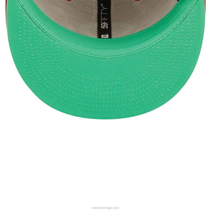 FFTN1353 New Era Boné Cincinnati Reds Citrus Pop Red 59Fifty