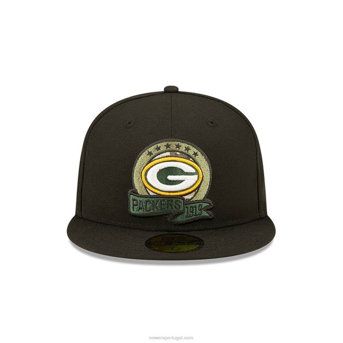 FFTN1356 New Era green bay packers nfl saúdam o serviço de boné preto 59fifty
