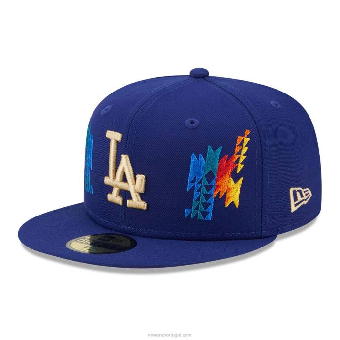 FFTN1357 New Era boné justo la dodgers Southwestern Blue 59fifty