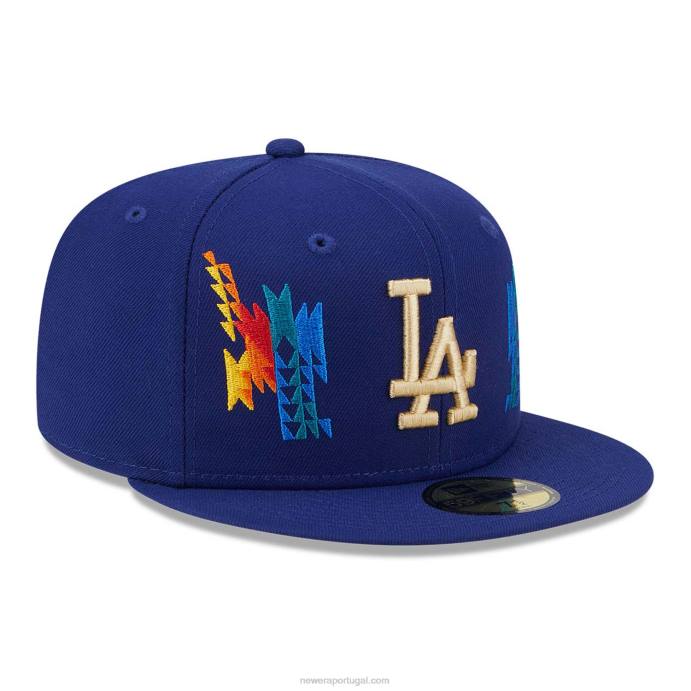 FFTN1357 New Era boné justo la dodgers Southwestern Blue 59fifty