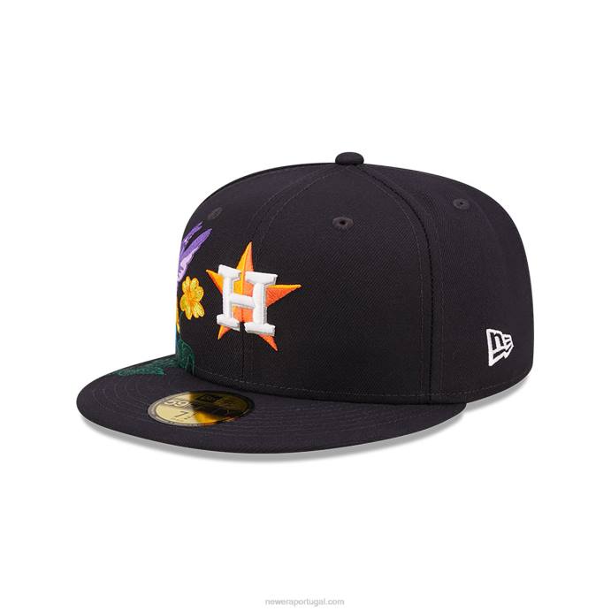 FFTN1360 New Era Boné justo houston astros mlb blooming navy 59fifty