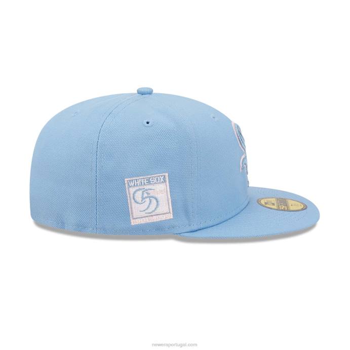 FFTN1362 New Era Boné Chicago White Sox Azul Pastel 59Fifty