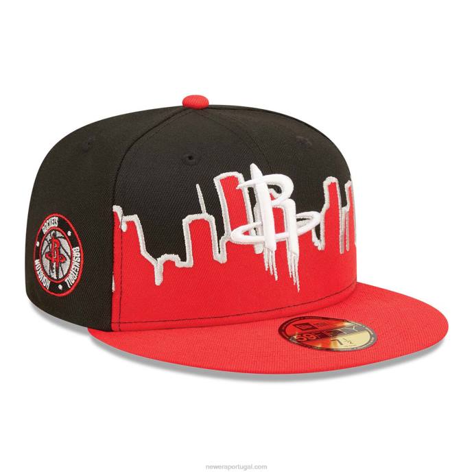 FFTN1363 New Era houston rockets nba tip off 2022 boné preto 59fifty
