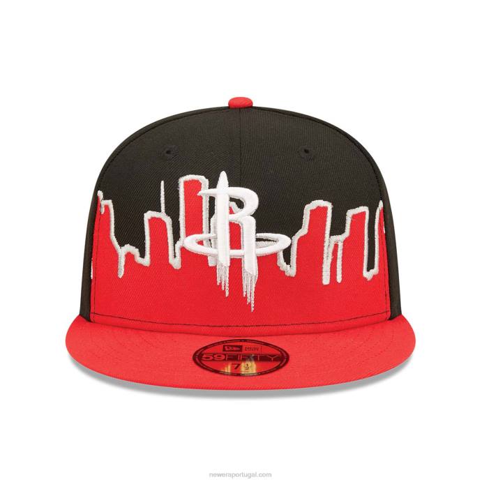 FFTN1363 New Era houston rockets nba tip off 2022 boné preto 59fifty