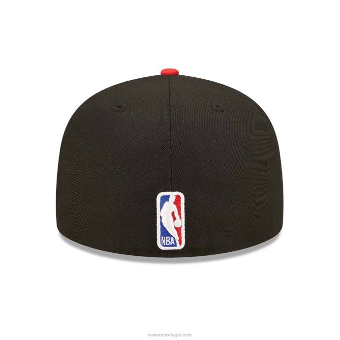 FFTN1363 New Era houston rockets nba tip off 2022 boné preto 59fifty
