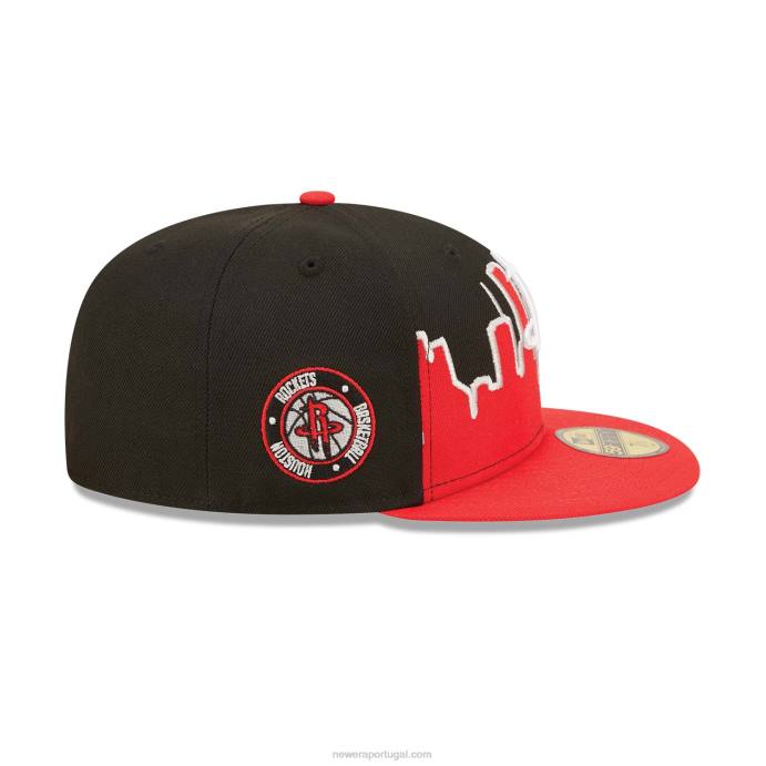 FFTN1363 New Era houston rockets nba tip off 2022 boné preto 59fifty
