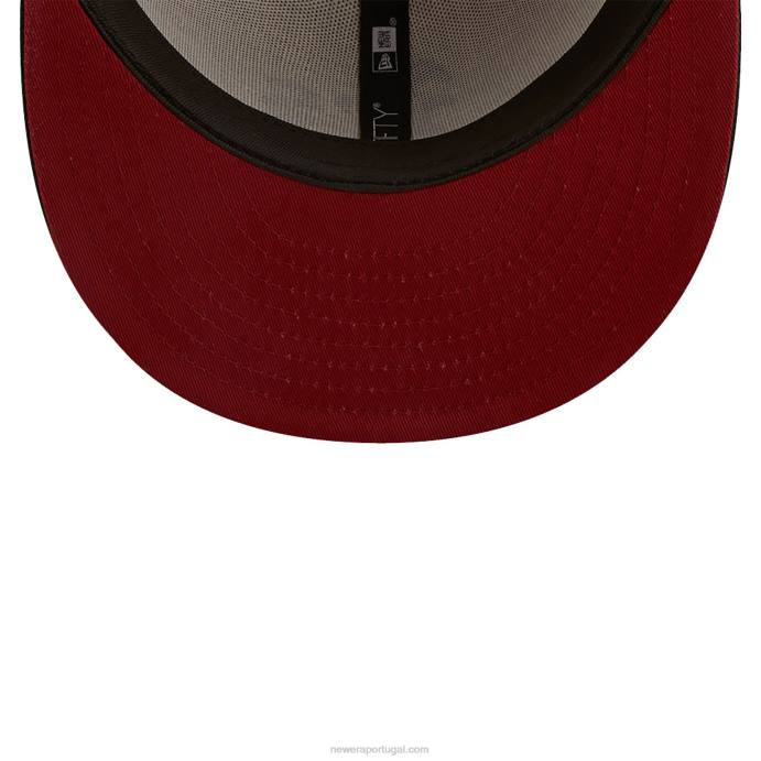 FFTN1364 New Era Boné Oakland Athletic Fall Classic Branco 59Fifty