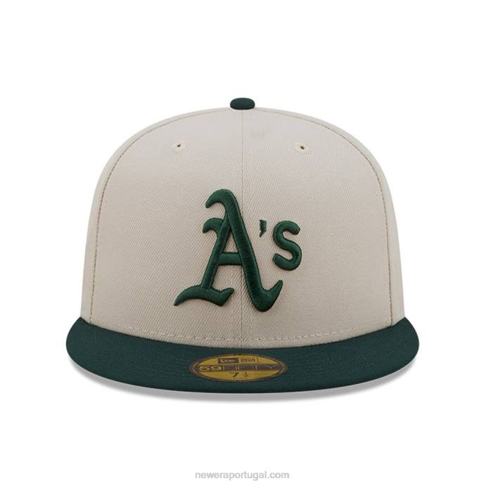 FFTN1364 New Era Boné Oakland Athletic Fall Classic Branco 59Fifty