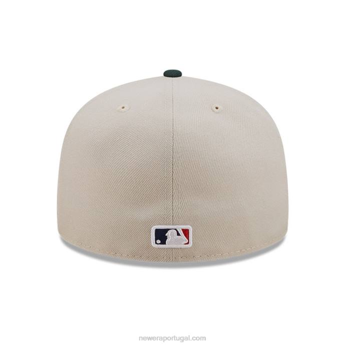 FFTN1364 New Era Boné Oakland Athletic Fall Classic Branco 59Fifty