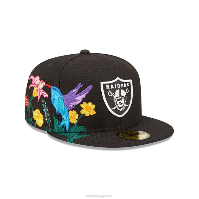 FFTN1365 New Era boné justo las vegas raiders nfl blooming black 59fifty