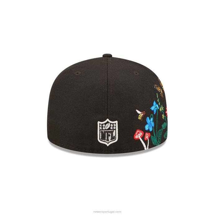 FFTN1365 New Era boné justo las vegas raiders nfl blooming black 59fifty