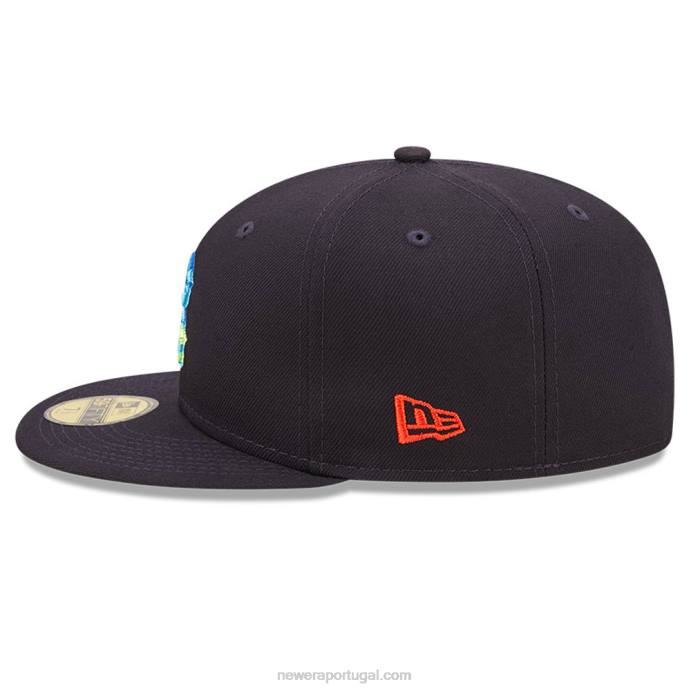 FFTN1367 New Era boton red sox infravermelho marinho 59fifty boné ajustado