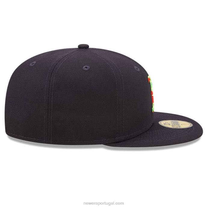 FFTN1367 New Era boton red sox infravermelho marinho 59fifty boné ajustado
