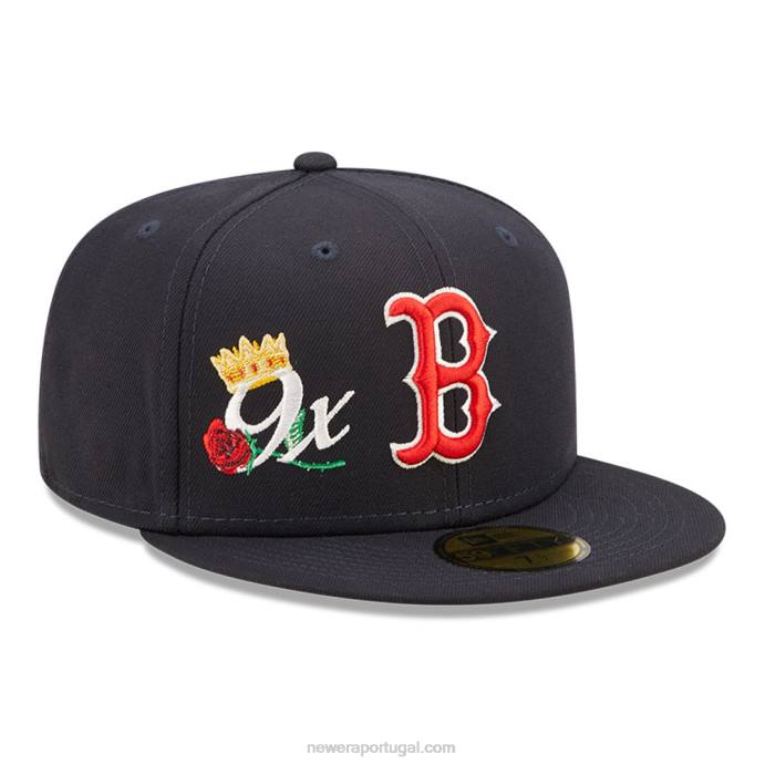 FFTN1368 New Era Boné boston red sox mlb crown champs navy 59fifty ajustado