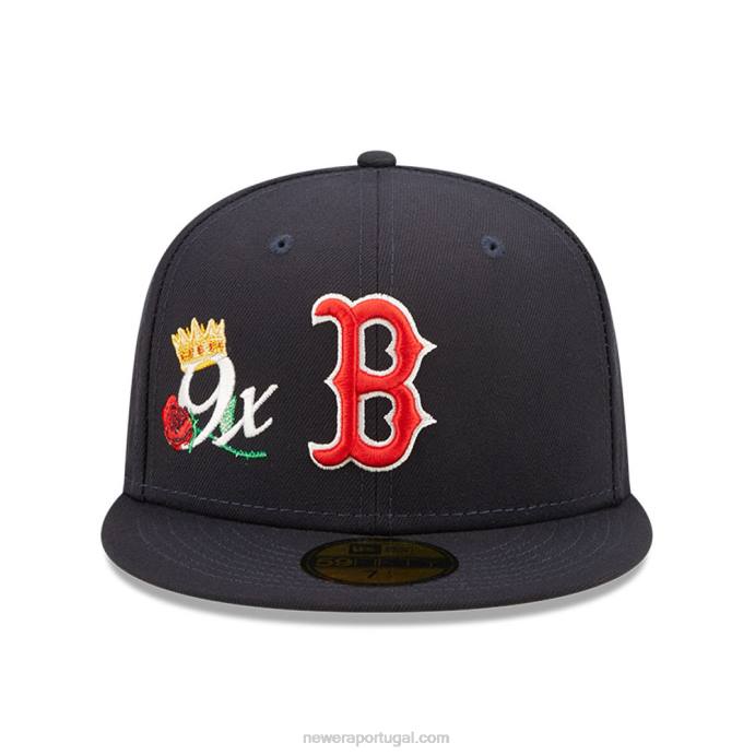 FFTN1368 New Era Boné boston red sox mlb crown champs navy 59fifty ajustado
