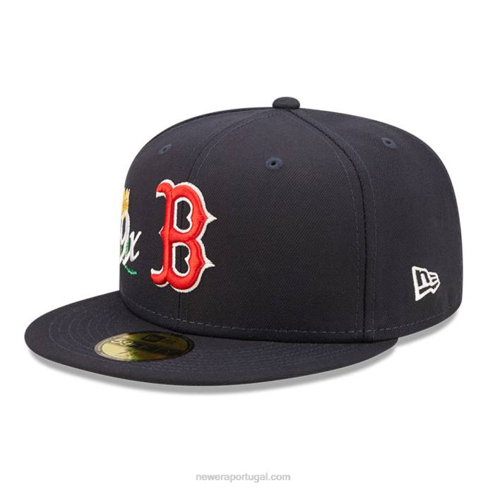 FFTN1368 New Era Boné boston red sox mlb crown champs navy 59fifty ajustado