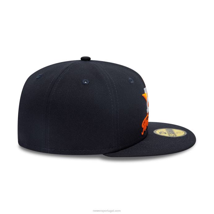 FFTN136 New Era Boné houston astros com logotipo duplo navy 59fifty