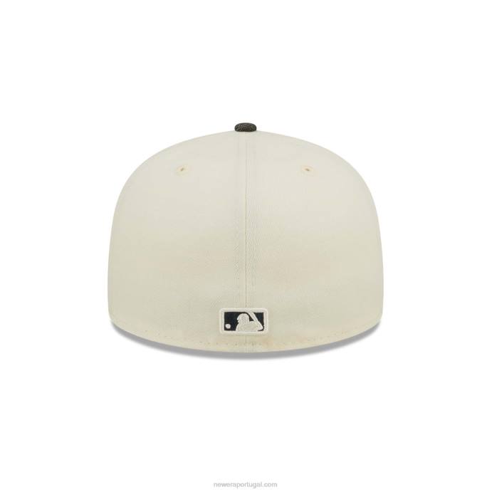 FFTN1370 New Era boné detroit tigers mlb jeans preto cromado branco 59fifty