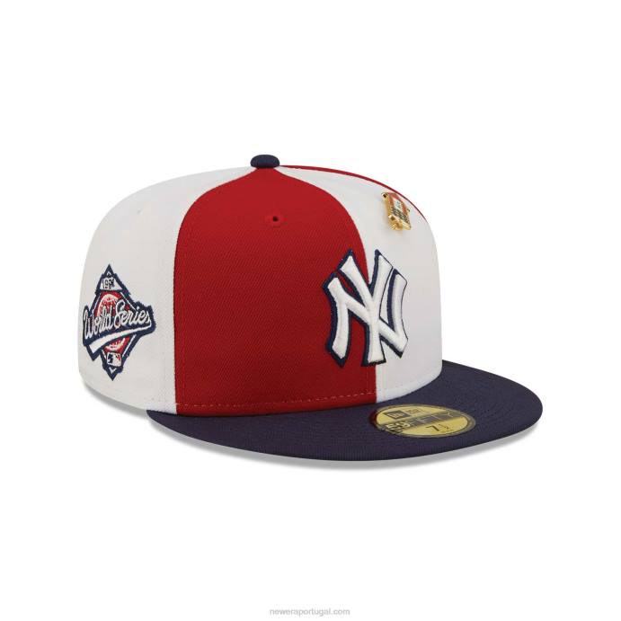 FFTN1372 New Era Boné New York Yankees Pinwheel Americana Red 59Fifty
