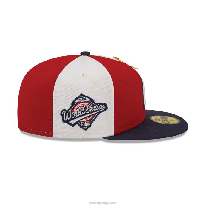 FFTN1372 New Era Boné New York Yankees Pinwheel Americana Red 59Fifty