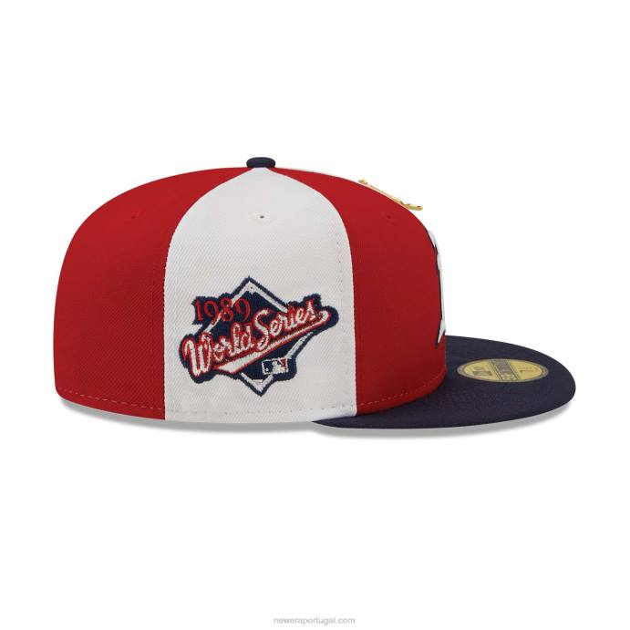 FFTN1373 New Era Boné Oakland Athletics Pinwheel Americana Red 59Fifty