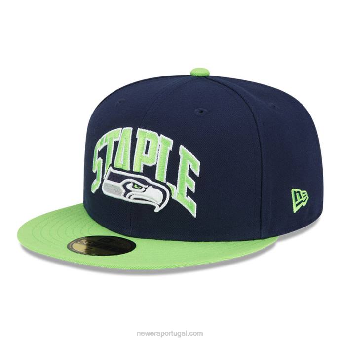 FFTN1376 New Era boné ajustado seattle seahawks x 59fifty navy