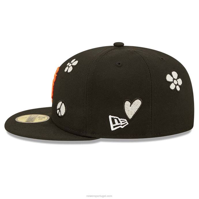 FFTN1378 New Era san francisco gigantes mlb luz solar pop boné preto 59fifty