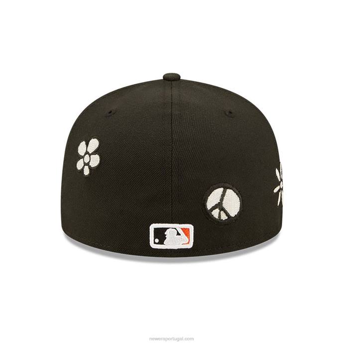 FFTN1378 New Era san francisco gigantes mlb luz solar pop boné preto 59fifty