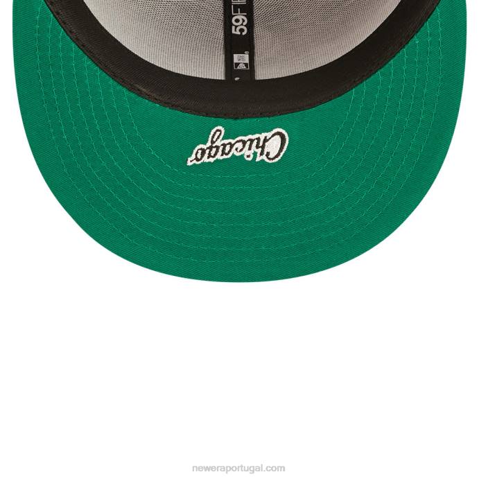 FFTN1382 New Era boné chicago white sox mlb side split preto 59fifty