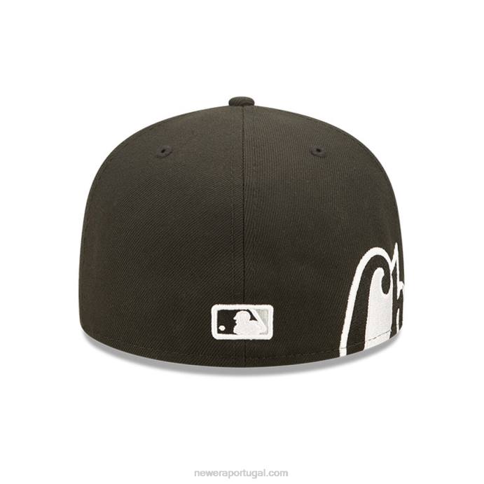 FFTN1382 New Era boné chicago white sox mlb side split preto 59fifty