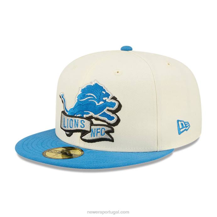 FFTN1383 New Era boné detroit lions nfl sideline 2022 branco 59fifty