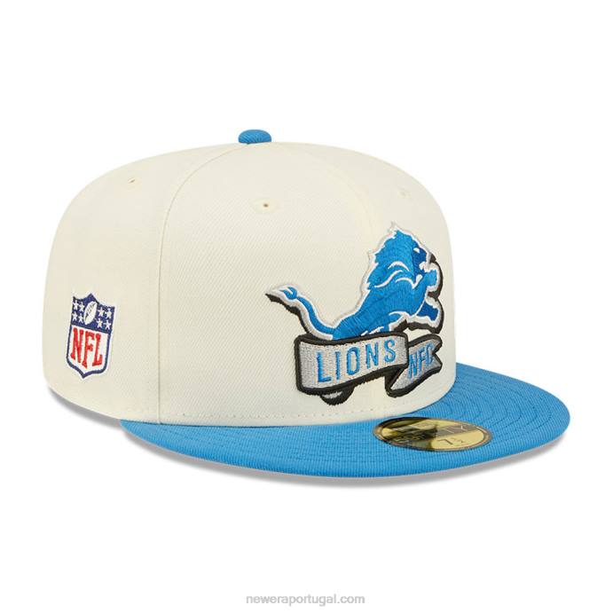 FFTN1383 New Era boné detroit lions nfl sideline 2022 branco 59fifty