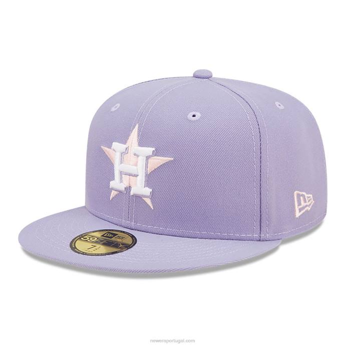 FFTN1389 New Era boné justo houston astros 20 anos lavanda 59fifty